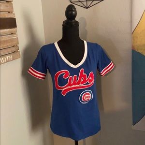 Vintage Chicago Cubs V-Neck T-Shirt
